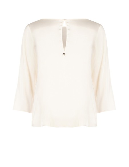 Blouse fluide à manches 3/4 en satin Rinascimento