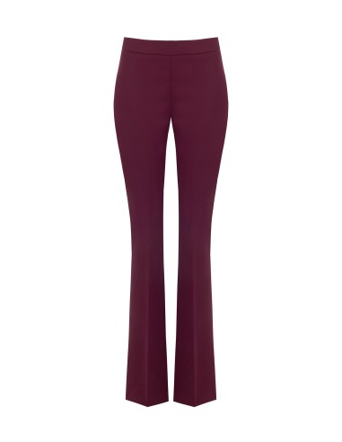 Pantalon cigarette en tissu technique avec fermeture éclair latérale Rinascimento