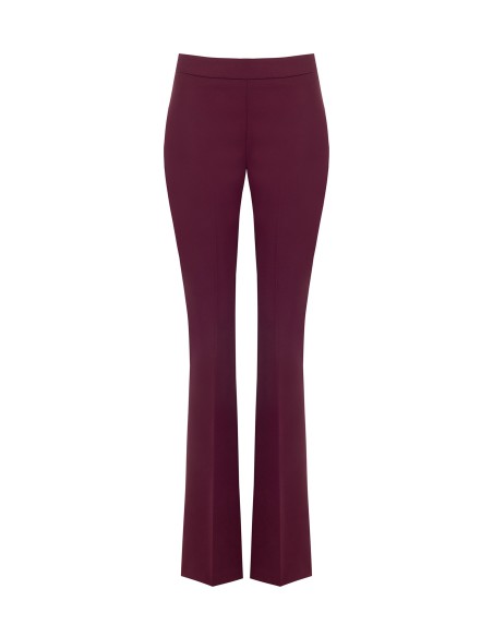 Pantalon cigarette en tissu technique avec fermeture éclair latérale Rinascimento