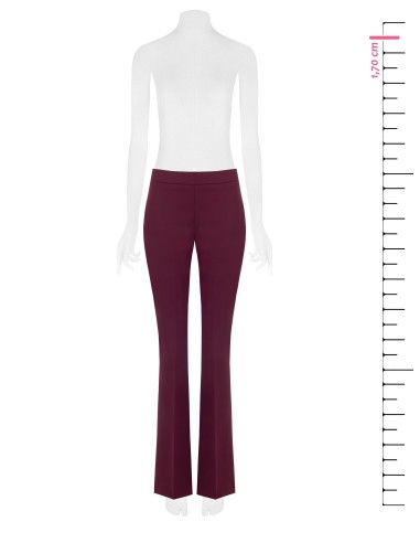 Pantalon cigarette en tissu technique avec fermeture éclair latérale Rinascimento