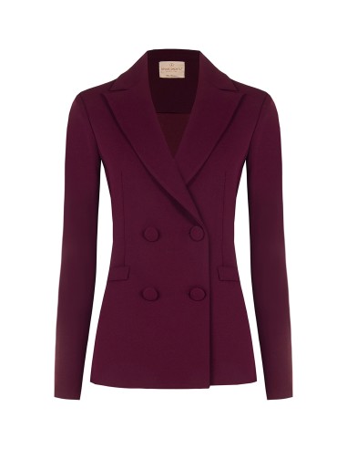 Veste blazer cintrée en scuba crêpe avec boutons assortis Rinascimento