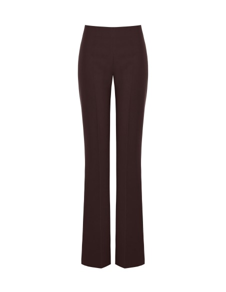 Pantalon évasé en tissu technique avec fermeture éclair latérale Rinascimento