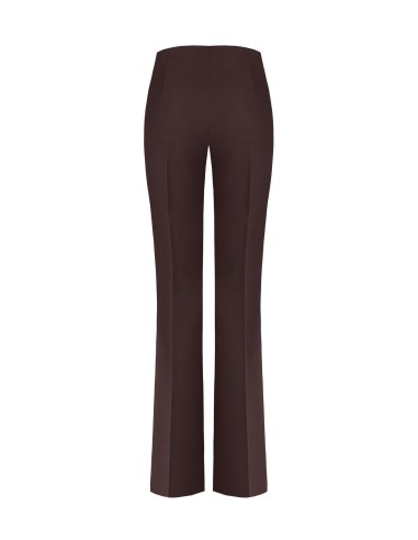 Pantalon évasé en tissu technique avec fermeture éclair latérale Rinascimento