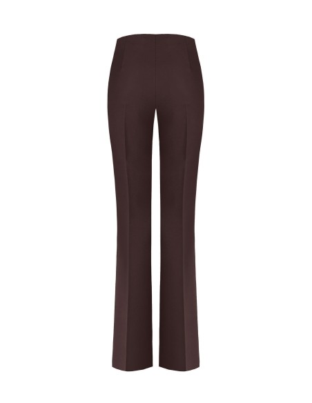 Pantalon évasé en tissu technique avec fermeture éclair latérale Rinascimento