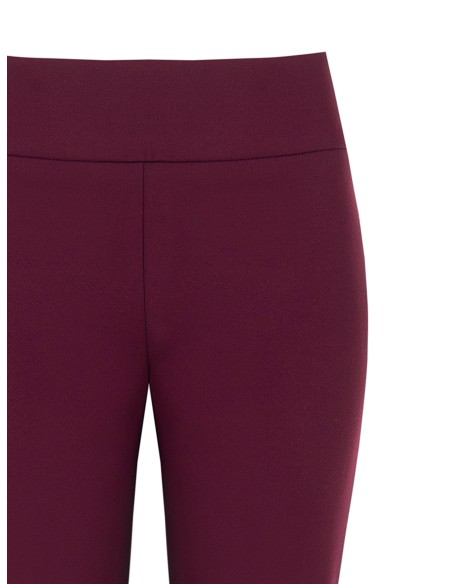 Pantalon évasé en scuba crêpe avec bande à la taille Rinascimento