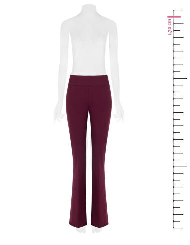 Pantalon évasé en scuba crêpe avec bande à la taille Rinascimento