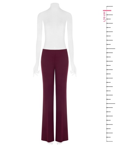 Rechte broek van scuba-crêpe met elastische taille – Rinascimento