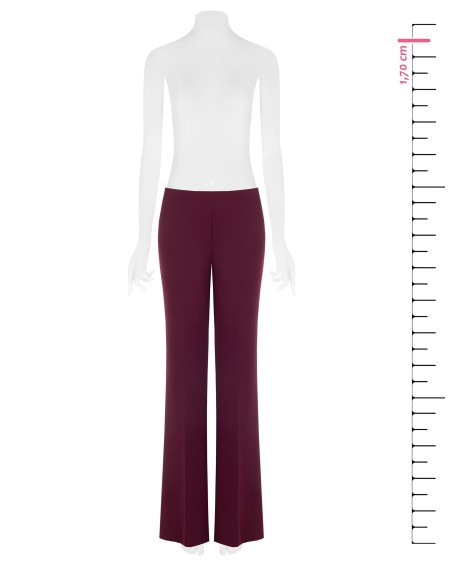 Pantalon droit en crêpe scuba à taille élastiquée Rinascimento