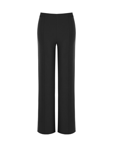 Pantalon palazzo en crêpe scuba à taille élastiquée Rinascimento
