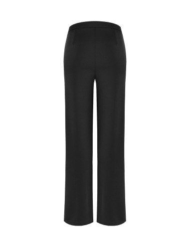 Pantalon palazzo en crêpe scuba à taille élastiquée Rinascimento