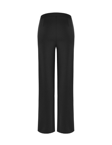 Pantalon palazzo en crêpe scuba à taille élastiquée Rinascimento