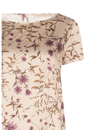 Ruime en soepel vallende satijnen blouse met bloemenprint van Rinascimento