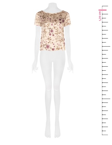 Blouse ample et fluide en satin à fleurs Rinascimento