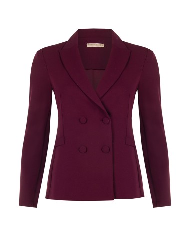 Getailleerde curvy blazer van scuba-crêpe met bijpassende knopen, Rinascimento Curvy