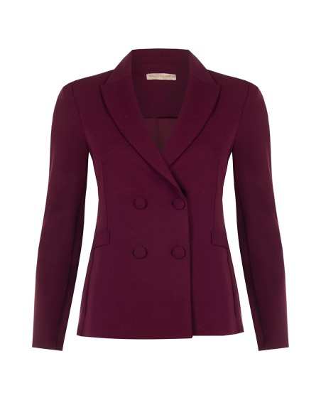 Veste blazer cintrée grande taille en scuba crêpe avec boutons assortis Rinascimento Curvy