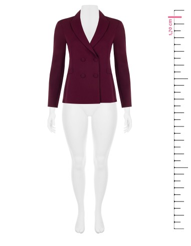Getailleerde curvy blazer van scuba-crêpe met bijpassende knopen, Rinascimento Curvy