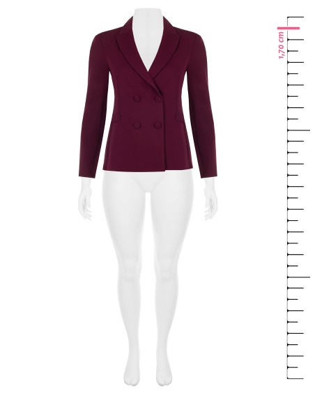 Veste blazer cintrée grande taille en scuba crêpe avec boutons assortis Rinascimento Curvy