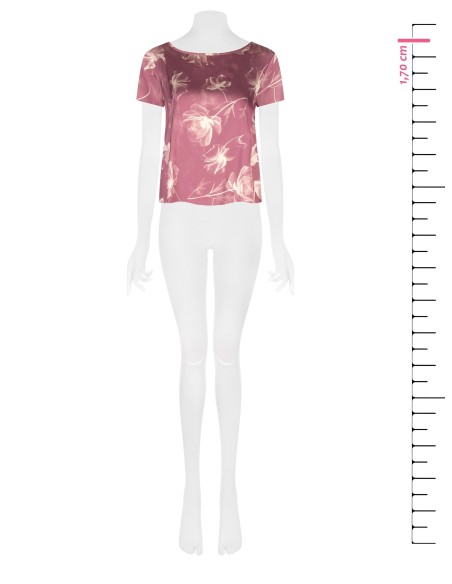 Blouse ample et fluide en satin à grandes fleurs Rinascimento