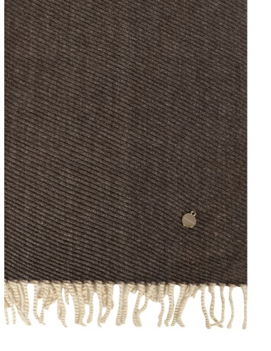 Écharpe Wool-Touch à effet rayé transversal avec franges Rinascimento