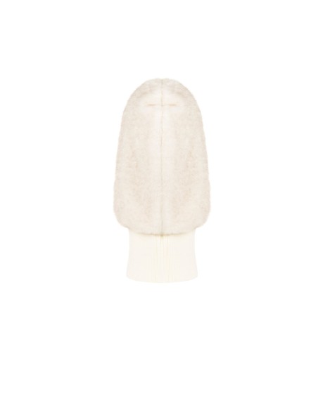 Cagoule en fausse fourrure et col côtelé Rinascimento