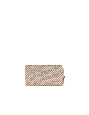 Portefeuille Travel Bag en tissu chaud à rayures diagonales avec bandoulière chaîne Rinascimento