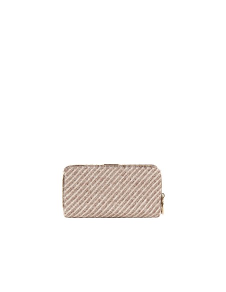 Portefeuille Travel Bag en tissu chaud à rayures diagonales avec bandoulière chaîne Rinascimento