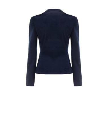 Veste blazer courte et cintrée en velours Rinascimento