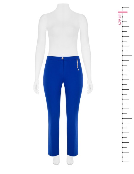 Pantalon droit curvy en scuba crêpe avec détail bijou chaînes et perle Rinascimento Curvy