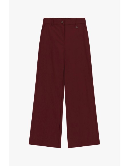 Palazzo-broek met zijzakken en riemlussen Dixie