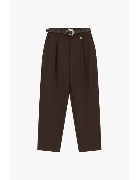Pantalon de tailleur taille haute avec ceinture Dixie