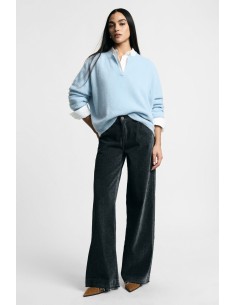 Pantalon cinq poches à jambes larges, s’il vous plaît