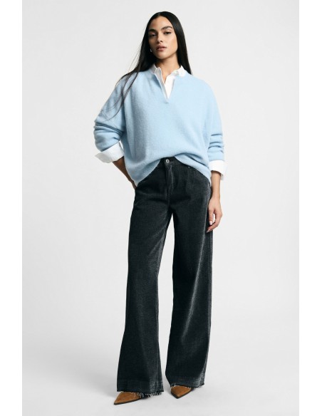 Pantalon cinq poches à jambes larges, s’il vous plaît