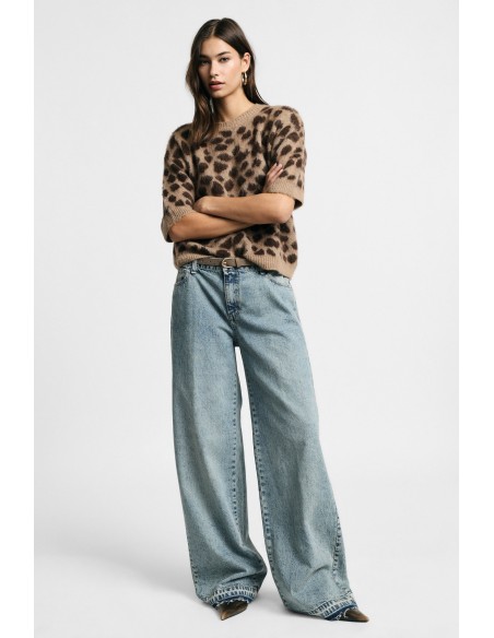 Jeans amples taille haute à bas large S’il vous plaît