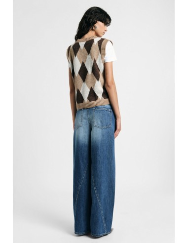 Jean à jambes larges avec ceinture diagonale, s’il vous plaît