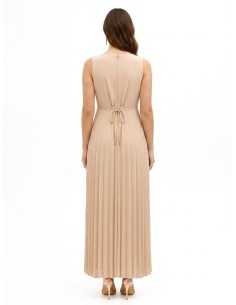 Robe longue en georgette plissée avec fine ceinture bijou Rinascimento 2