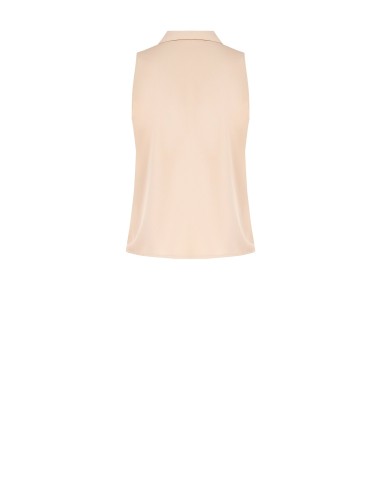 Blouse trapèze en georgette avec maxi volant et bouton bijou Rinascimento