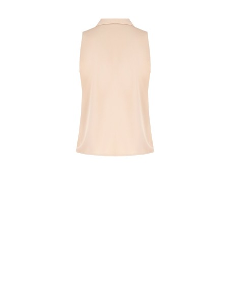 A-lijn blouse van georgette met maxi-volant en juweelknop Rinascimento