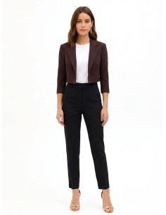 Open cropped blazer van scuba-crêpe Rinascimento