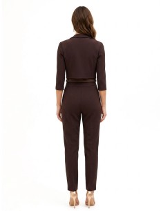 Open cropped blazer van scuba-crêpe Rinascimento 2