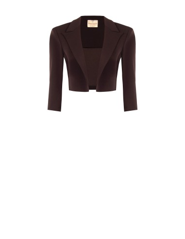 Veste blazer courte ouverte en crêpe scuba Rinascimento