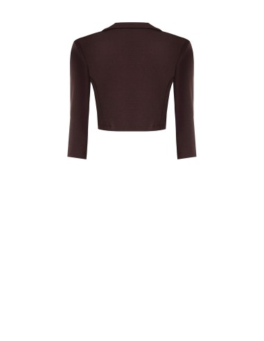 Open cropped blazer van scuba-crêpe Rinascimento