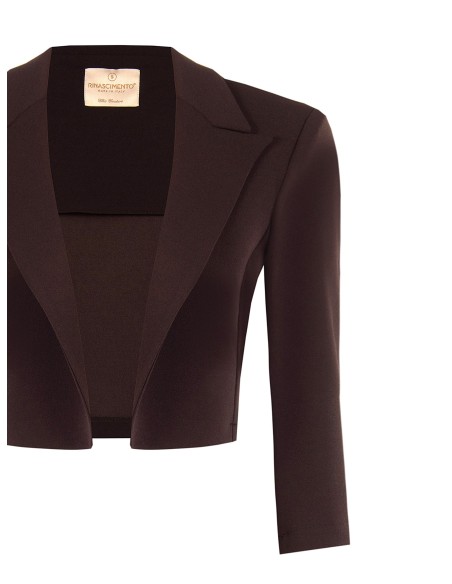 Veste blazer courte ouverte en crêpe scuba Rinascimento