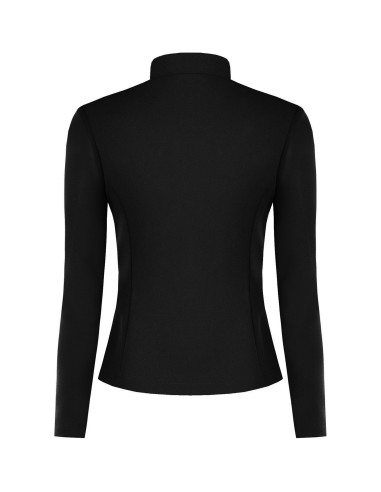 Veste blazer cintrée en crêpe scuba avec fermeture éclair asymétrique Rinascimento