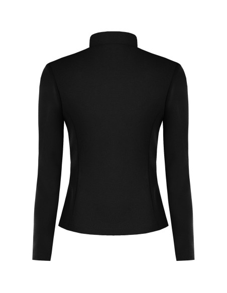 Veste blazer cintrée en crêpe scuba avec fermeture éclair asymétrique Rinascimento