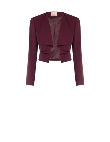 Veste Spencer courte en tissu cady avec revers drapé Rinascimento