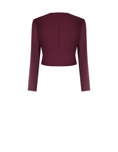 Veste Spencer courte en tissu cady avec revers drapé Rinascimento
