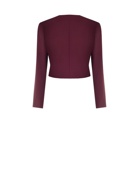 Veste Spencer courte en tissu cady avec revers drapé Rinascimento