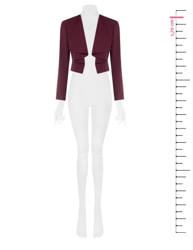 Veste Spencer courte en tissu cady avec revers drapé Rinascimento