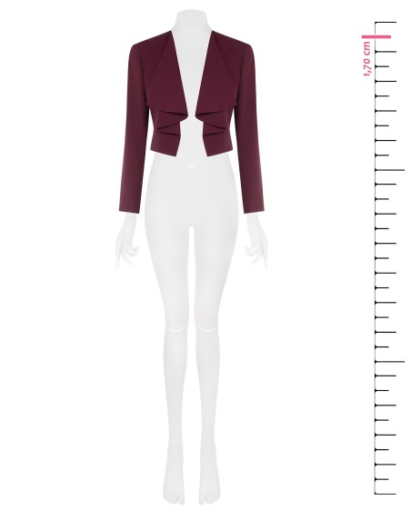 Veste Spencer courte en tissu cady avec revers drapé Rinascimento