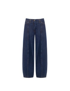 Jeans ballon avec coutures apparentes sur le devant Rinascimento 2